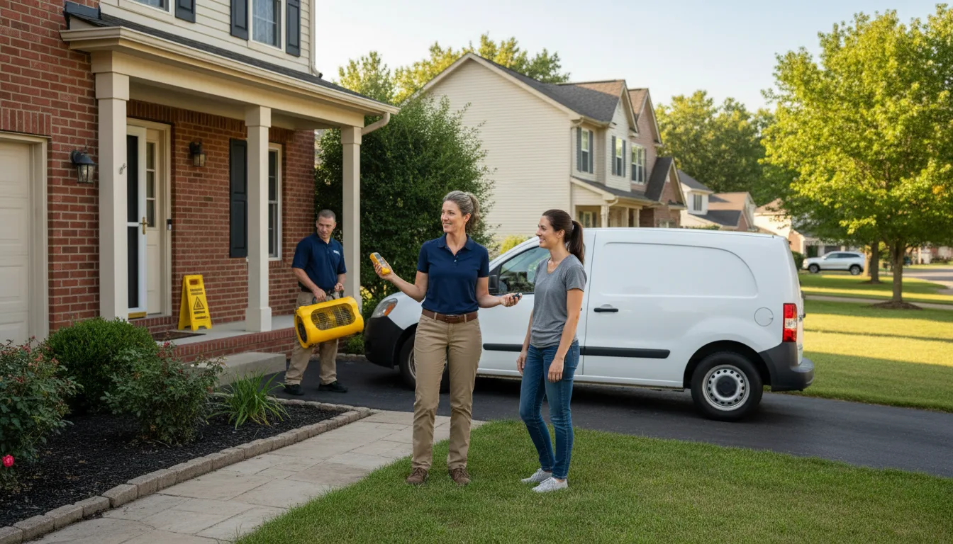 Residential water damage restoration in Folcroft, PA